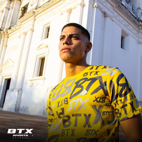 CAMISETA AMARILLA BTX GRIS