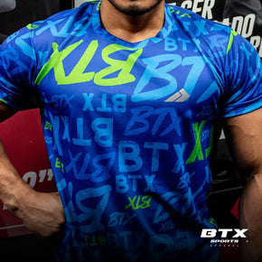 CAMISETA AZUL BLANCO BTX